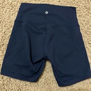 navy blue Lululemon biker shorts for women
